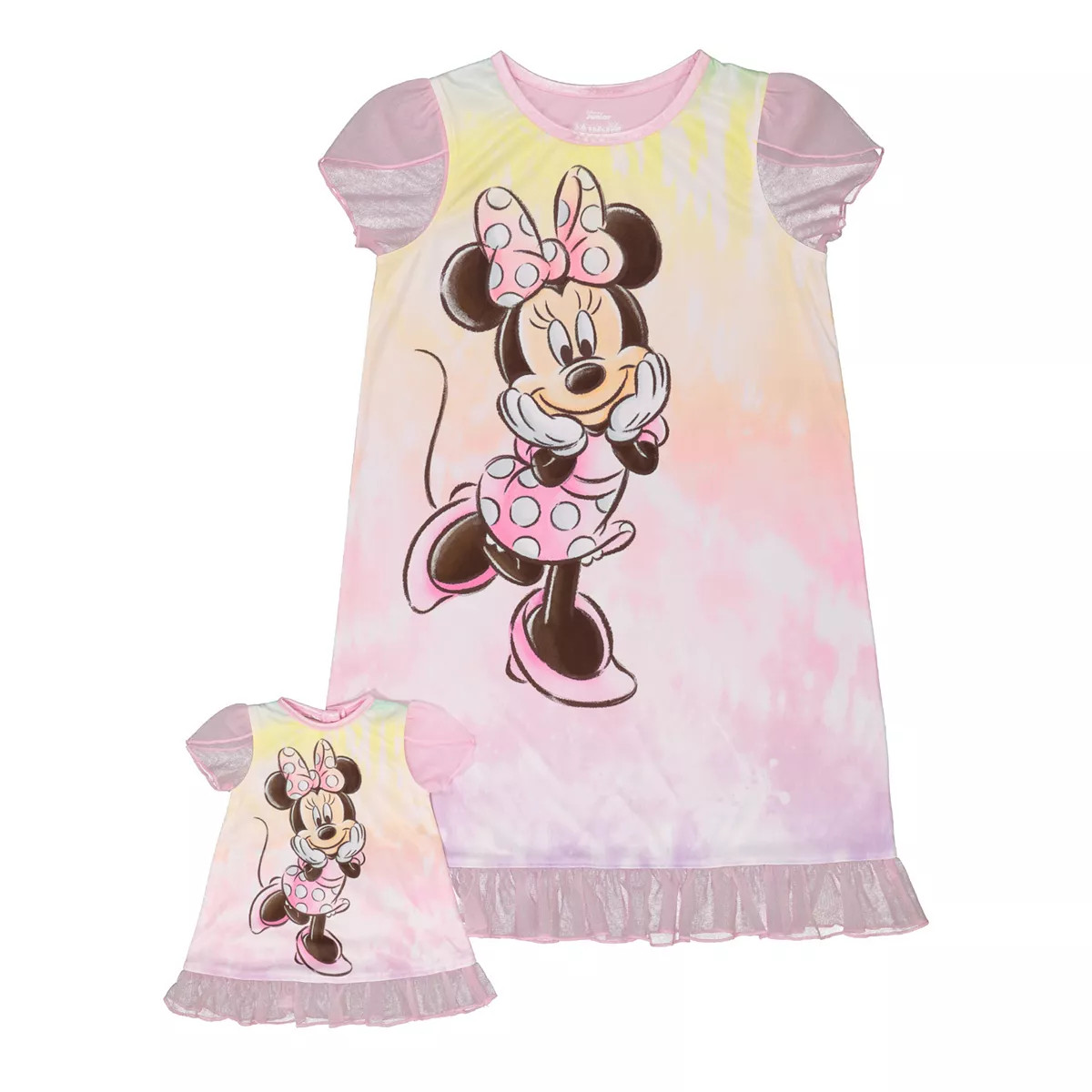 Disney's Minnie Mouse Girls 4-8 "Minnie Tie Dye" Nightgown & Matching Doll Gown | Kohl's