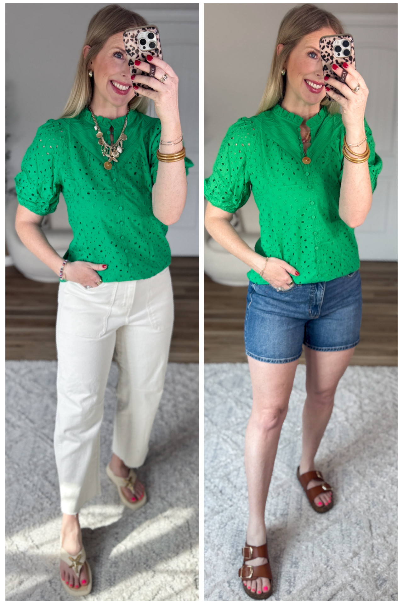 2 ways to wear this eyelet top from Walmart! 

#LTKootd