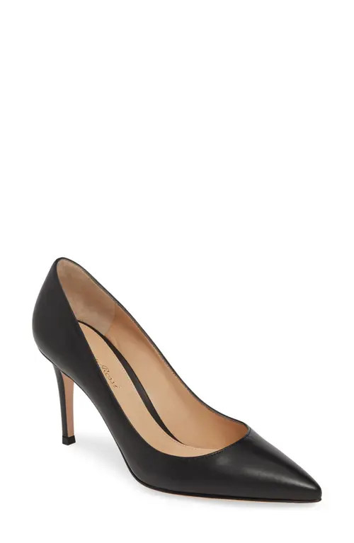 Gianvito Rossi Gianvito 85 Pump in Black Leather at Nordstrom, Size 41 | Nordstrom