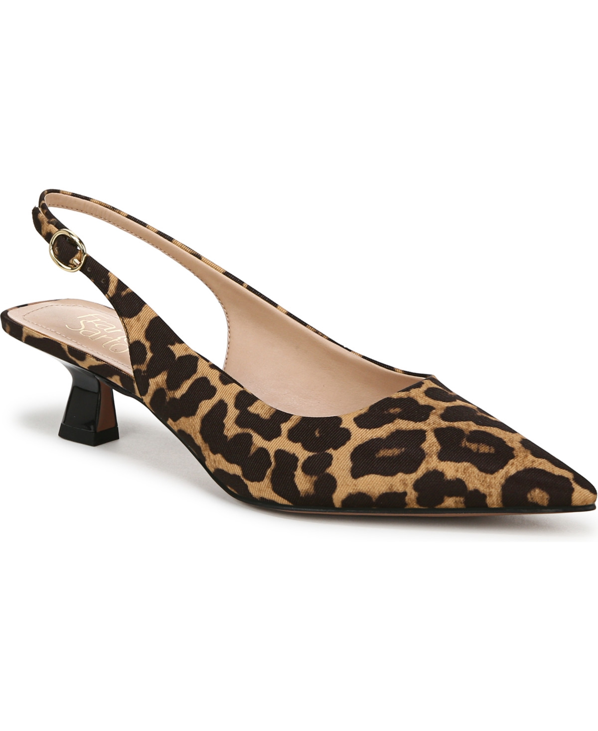 Franco Sarto Women's Jaden Pointed Toe Slingback Pumps - Leopard Print Fabric | Macy's