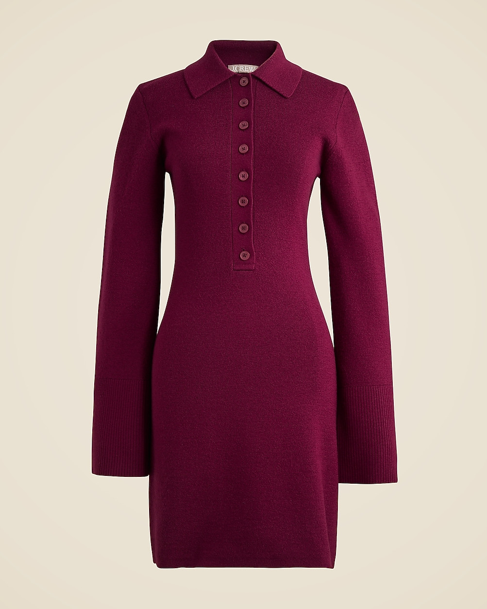 Bell-sleeve mini sweater-dress in merino wool | J. Crew US