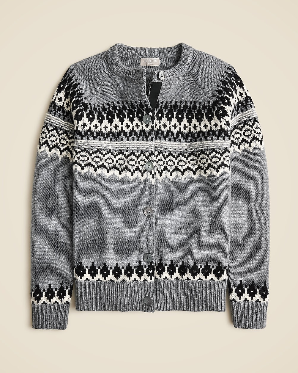 Cashmere relaxed Fair Isle cardigan sweater | J. Crew US