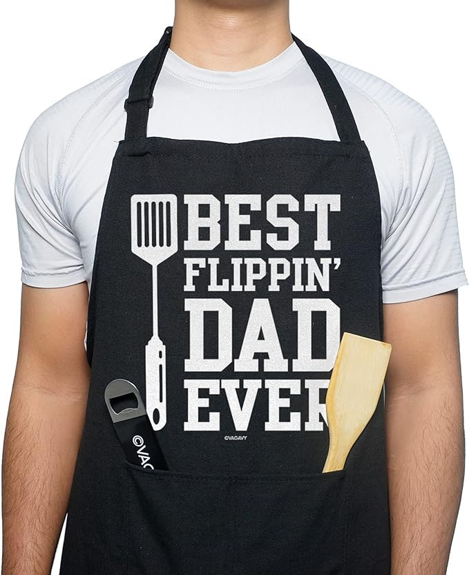 100% Cotton Dad Apron with Pockets Bottle Opener, Gift Box Included - Birthday, Father’s Day Gr... | Amazon (US)