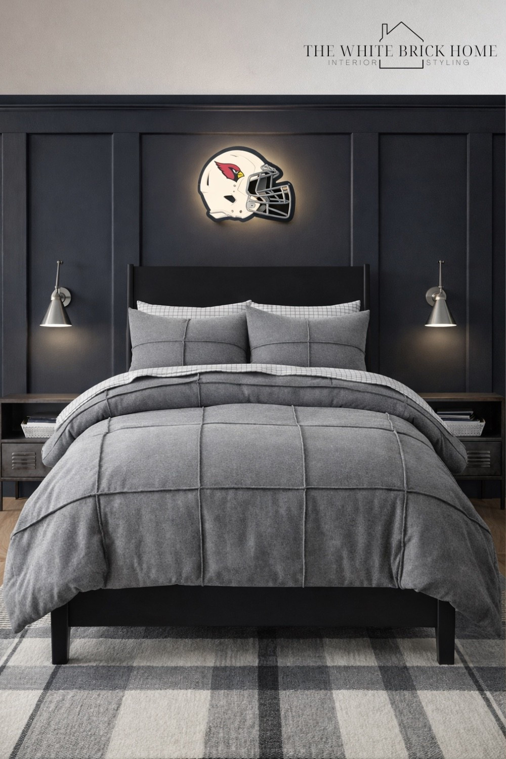 A bold, yet elevated kids room design featuring a softly glowing football wall light - available in football, baseball, hockey, college teams - that adds personality and pride. 

Boys room, boys bedroom, kids room, kids bedroom, boys room bedding, boys room wall decor, boys room design, sports themed bedroom, sports room, bedroom, boys room sports, football bedroom, football decor, boys room moody, sports themed decor, boys room bed, boys room nightstand, boys room rug, boys room ideas, teen boy, teen bedroom, teen boy bedroom decor, wayfair, pottery barn teen 

#LTKHome #LTKKids #LTKSaleAlert