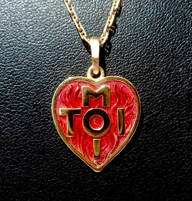 Vintage French ' Toi Et Moi ' Charm / Love Pendentif, Signé Toi Et Moi, or 18 Carats - Etsy | Etsy (US)