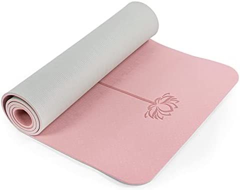 Yoga Mat Non Slip, Pilates Fitness Mats with Alignment Marks, Eco Friendly, Anti-Tear 1/4" Thick ... | Amazon (US)