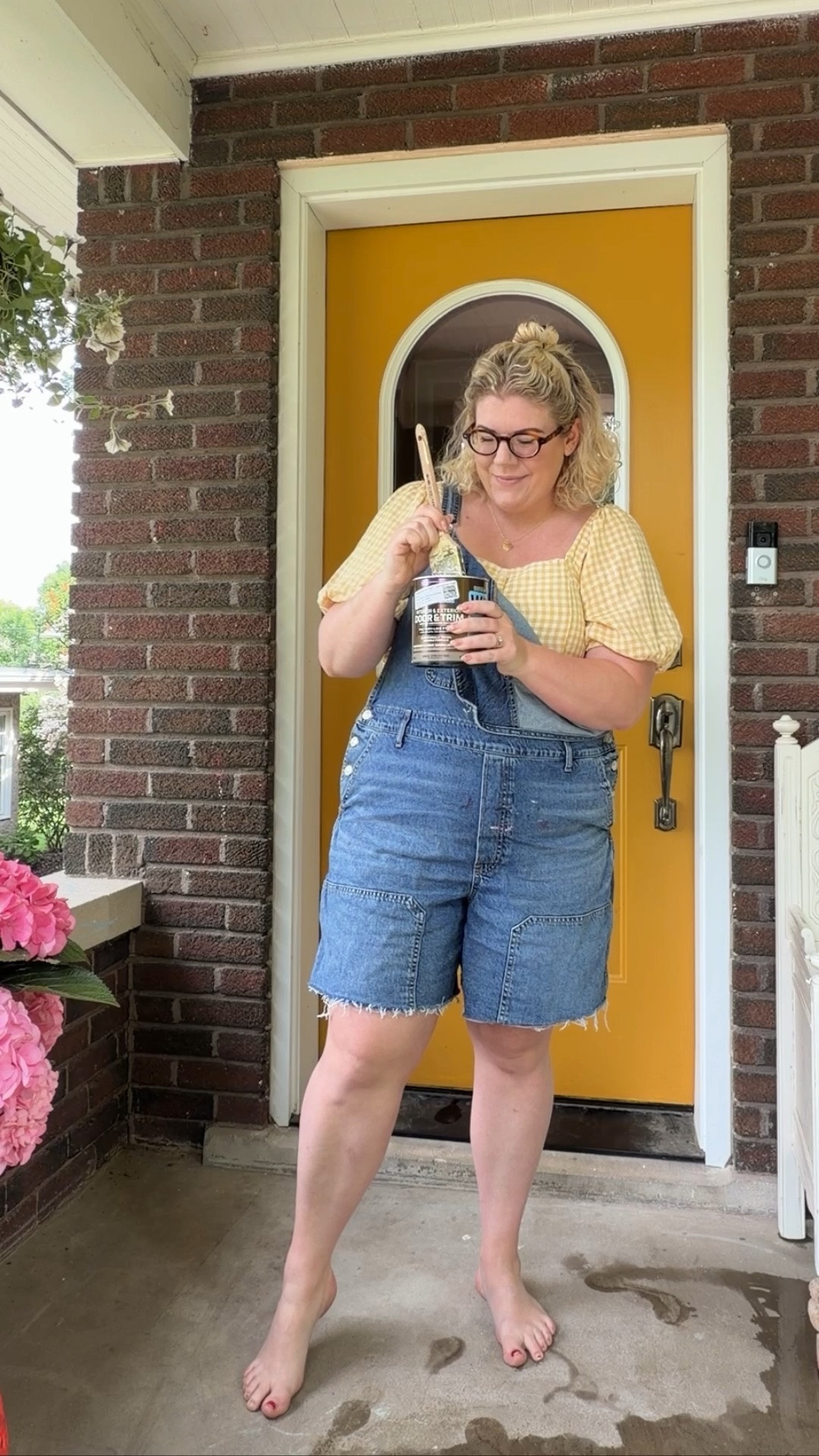 Front door color is coral rose by Sherwin Williams