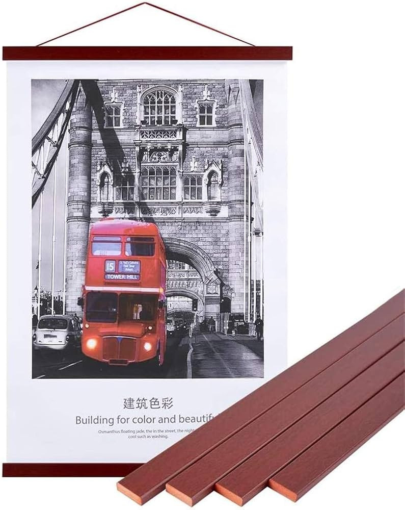 Benjia Magnetic Poster Hanger, 16x20 16x24 16x22 Poster Frame Wood Wooden Magnet Print Posters Do... | Amazon (US)