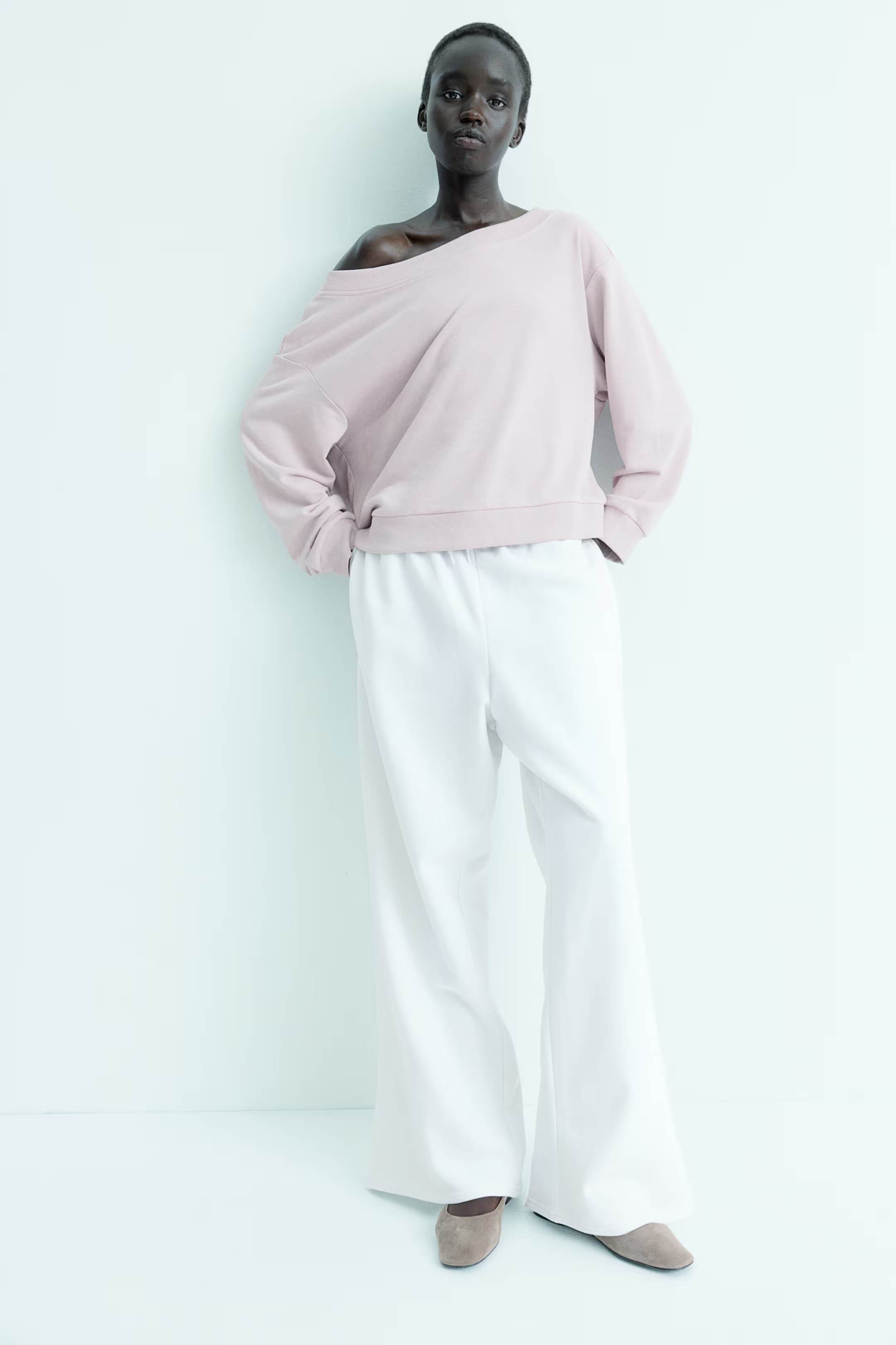 Pantalon jogger ample - Gris clair - FEMME | H&M FR | H&M (FR, IT, ES, PT, BE)