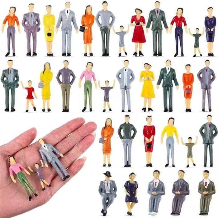 30 Pcs Mini People Figurines 1: 30 Scale Tiny People Model Miniature Sitting and Standing Little ... | Amazon (US)