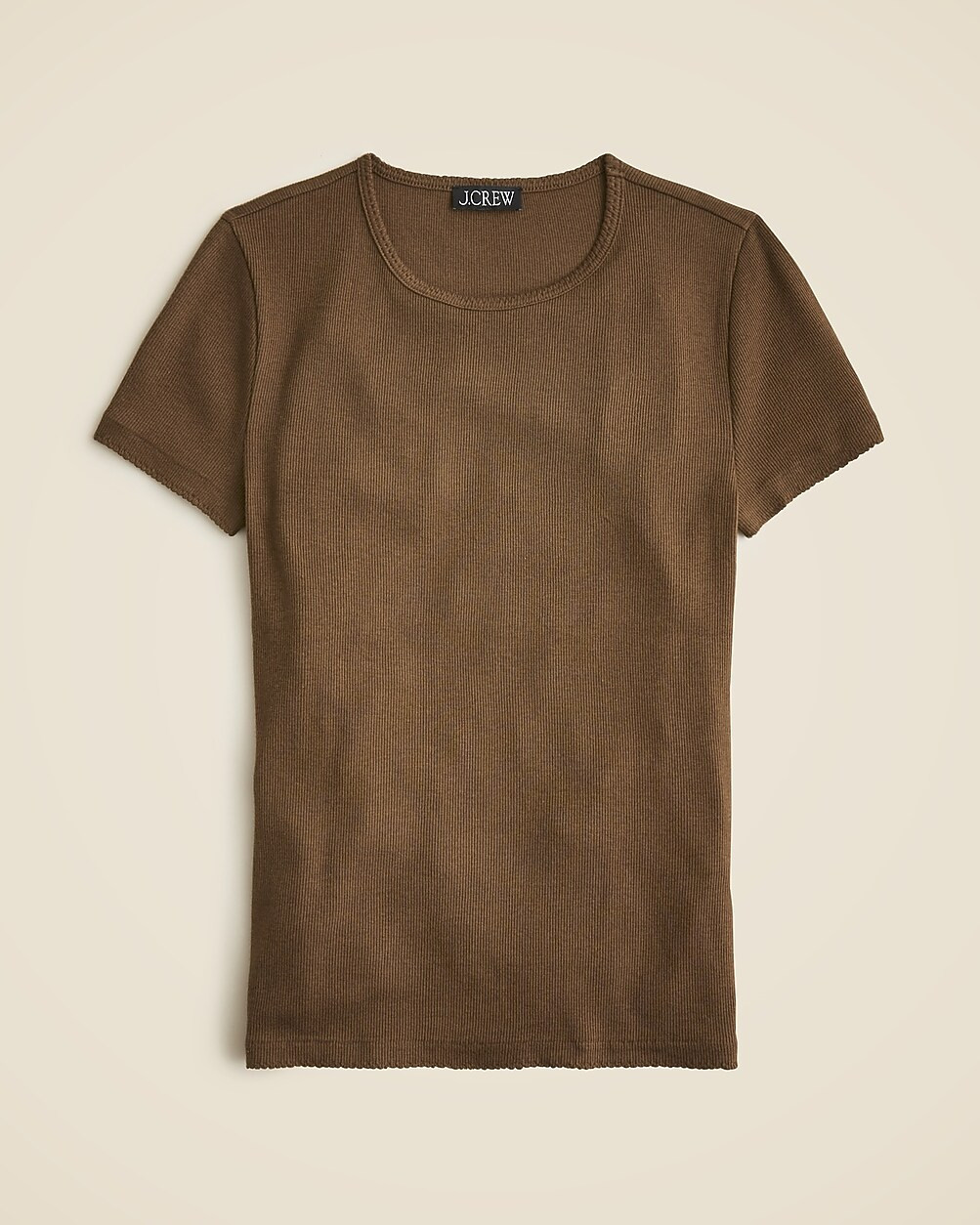 Fine rib short-sleeve T-shirt | J. Crew US