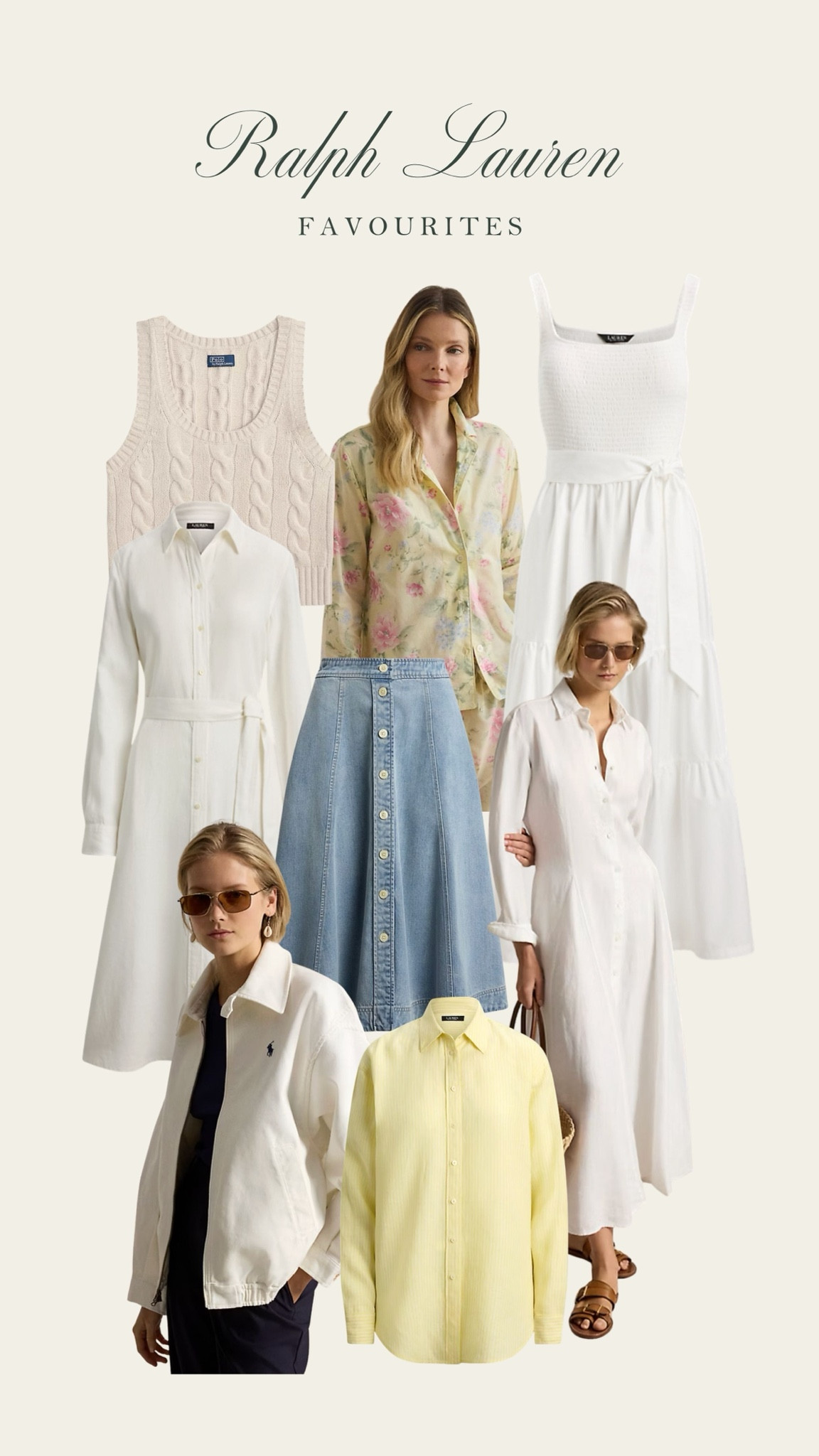 New in spring favourites from Ralph Lauren 🫶🏼 Timeless spring style, white linen dress, denim skirt, linen shirt. Elevated, capsule wardrobe, old money aesthetic. 

#LTKspring #LTKluxury
