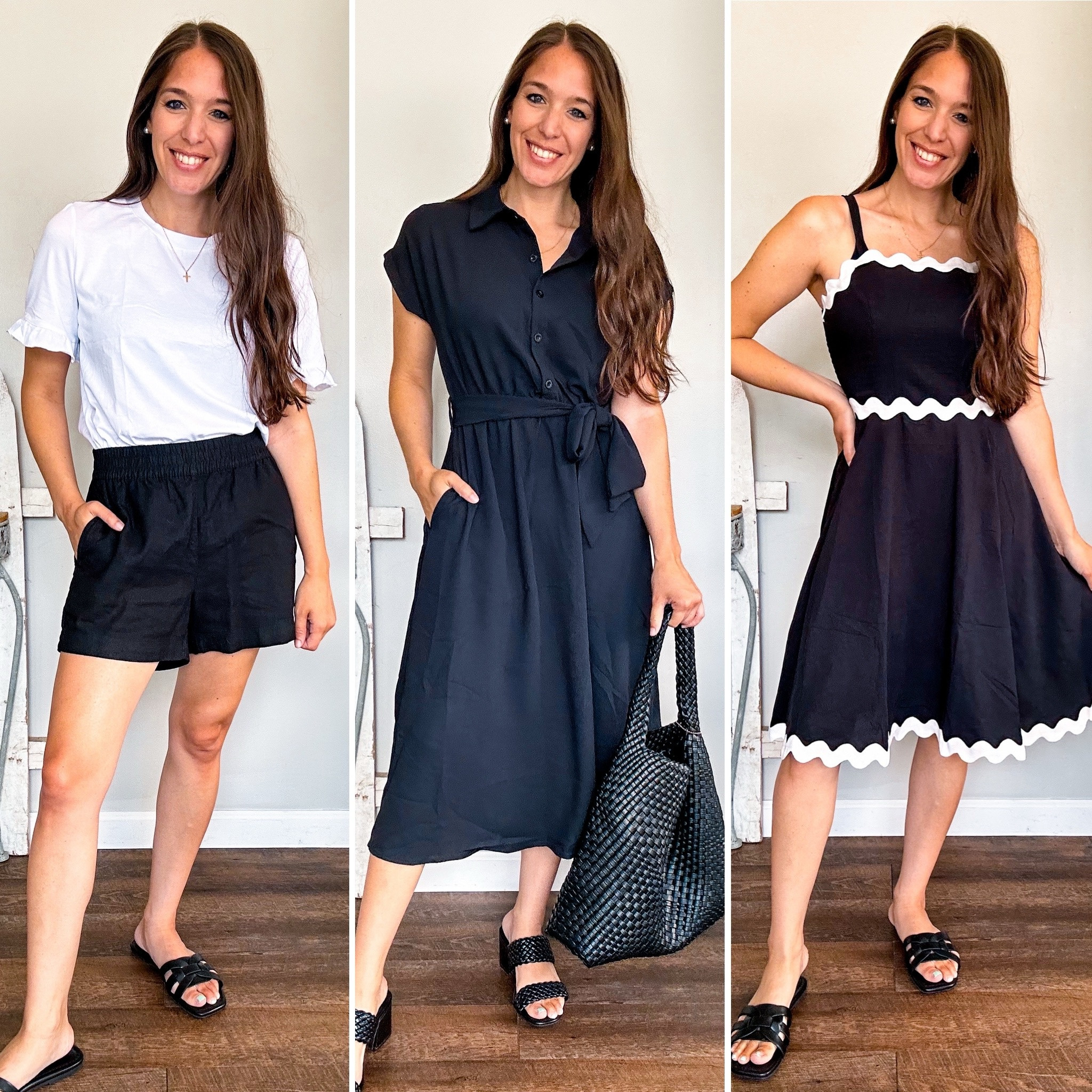 Loving these pieces from Amazon! Wearing small in all. Linen shorts XS 
Sandals tts 

#LTKStyleTip #LTKFindsUnder50 #LTKWorkwear