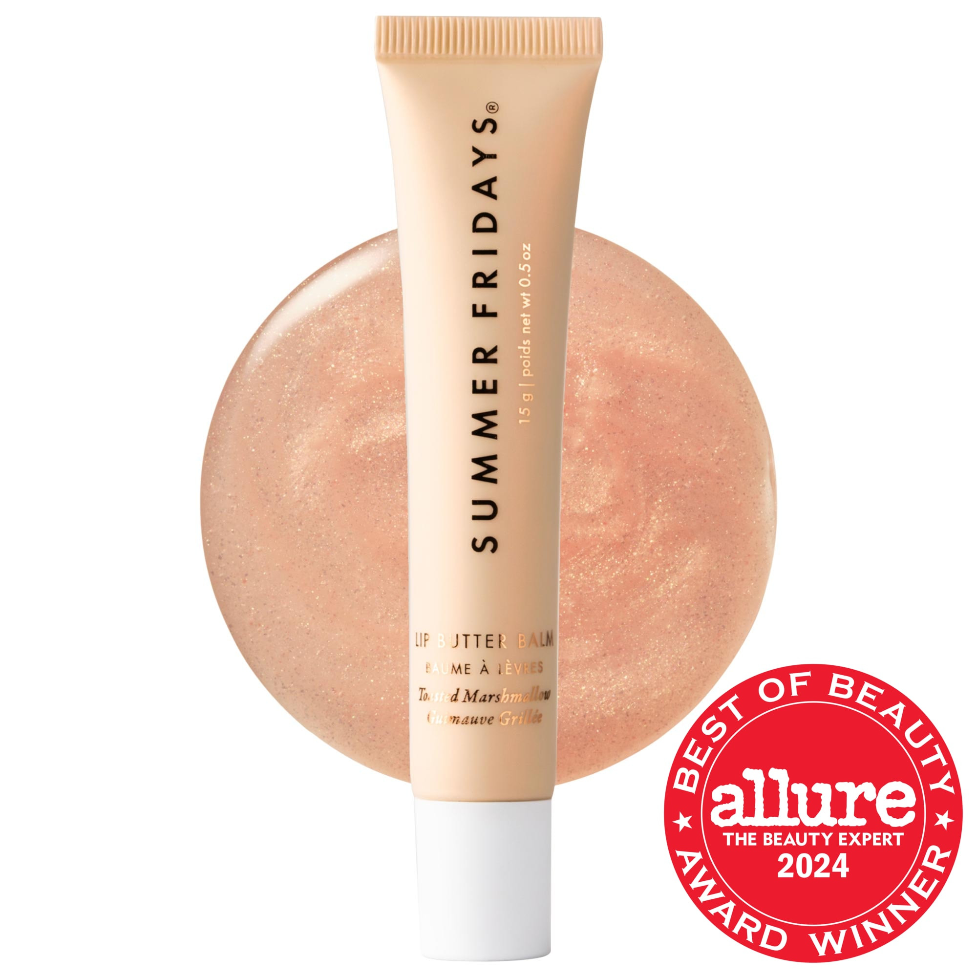Summer Fridays Lip Butter Balm Treatment for Hydration + Nourishing Shine Toasted Marshmallow 0.5 oz/15 g | Sephora (CA)