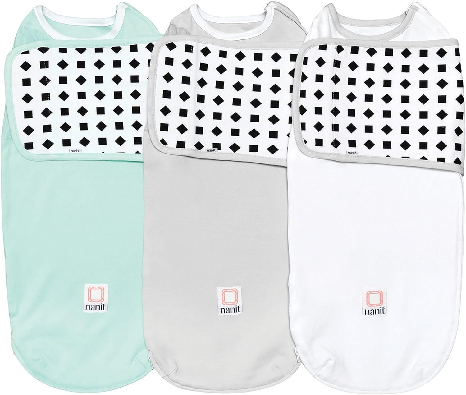 Amazon.com: Nanit Breathing Wear Swaddle 3-Pack â€“ Works Pro Baby Monitor to Track Breathin... | Amazon (US)
