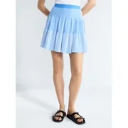 Free Assembly Women's and Women's Plus Ribbed Stitch Tiered Mini Skirt. Sizes XS-4X | Walmart (US)