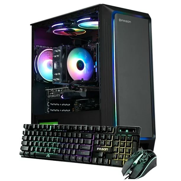 IPASON Gaming Desktop PC, AMD Ryzen 5 5500, GeForce GTX 1650 ,16GB DDR4, 1TB SSD, Windows 11 Home | Walmart (US)