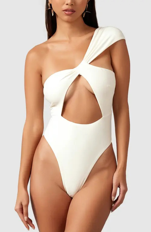 MBM Swim Aurora One-Piece Swimsuit in Cream at Nordstrom, Size Xx-Large | Nordstrom