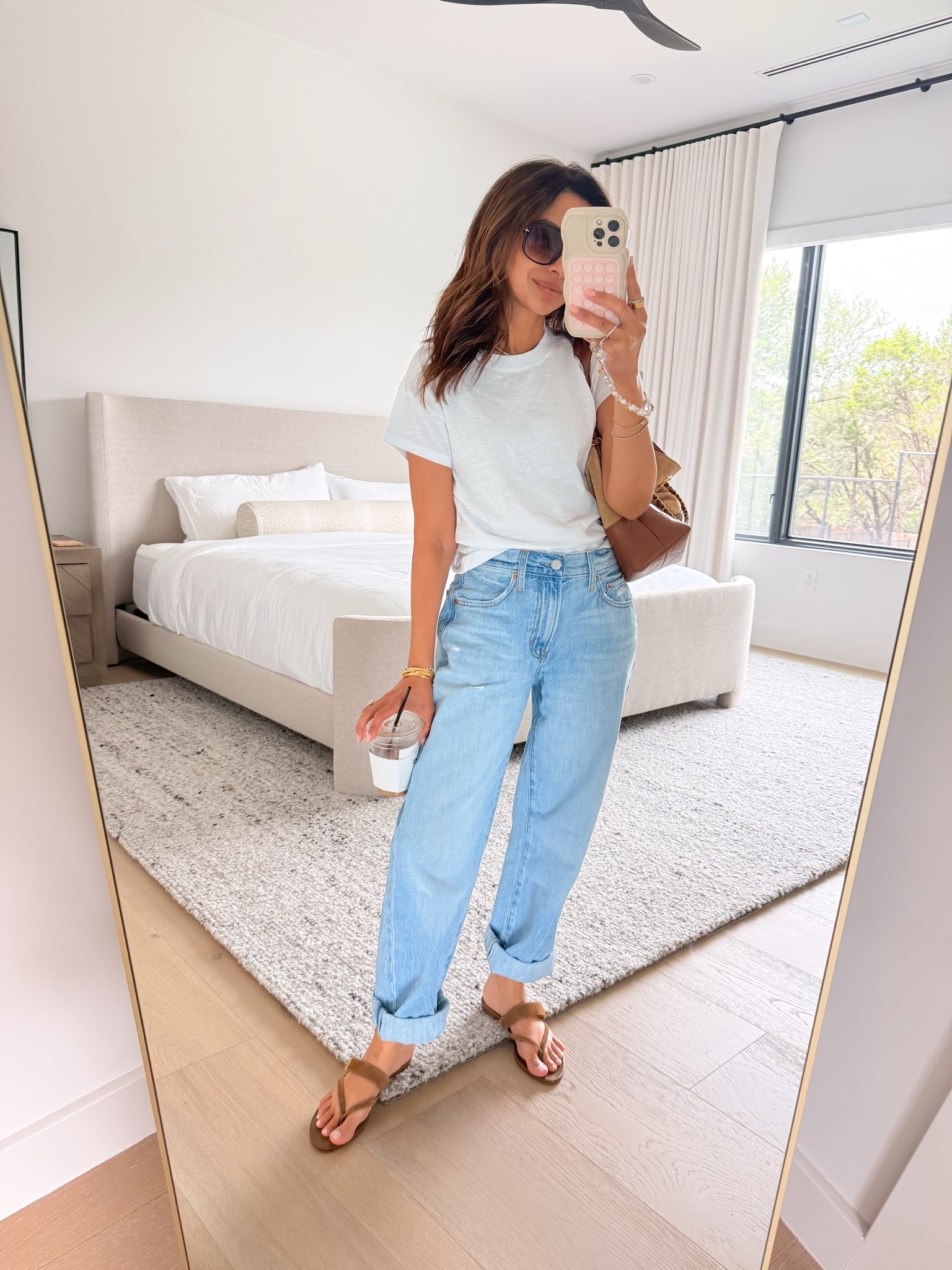I took a 24 in these boyfriend style of comfy denim. My tee is so soft and a great basic white tee! Sandals are new and I LOVE!

#LTKdayinmylife #LTKmomlife #LTKootd