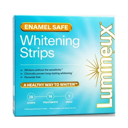 Lumineux Enamel-Safe & Peroxide-Free Teeth Whitening Strips, Dentist Formulated, 14-Pack | Walmart (US)