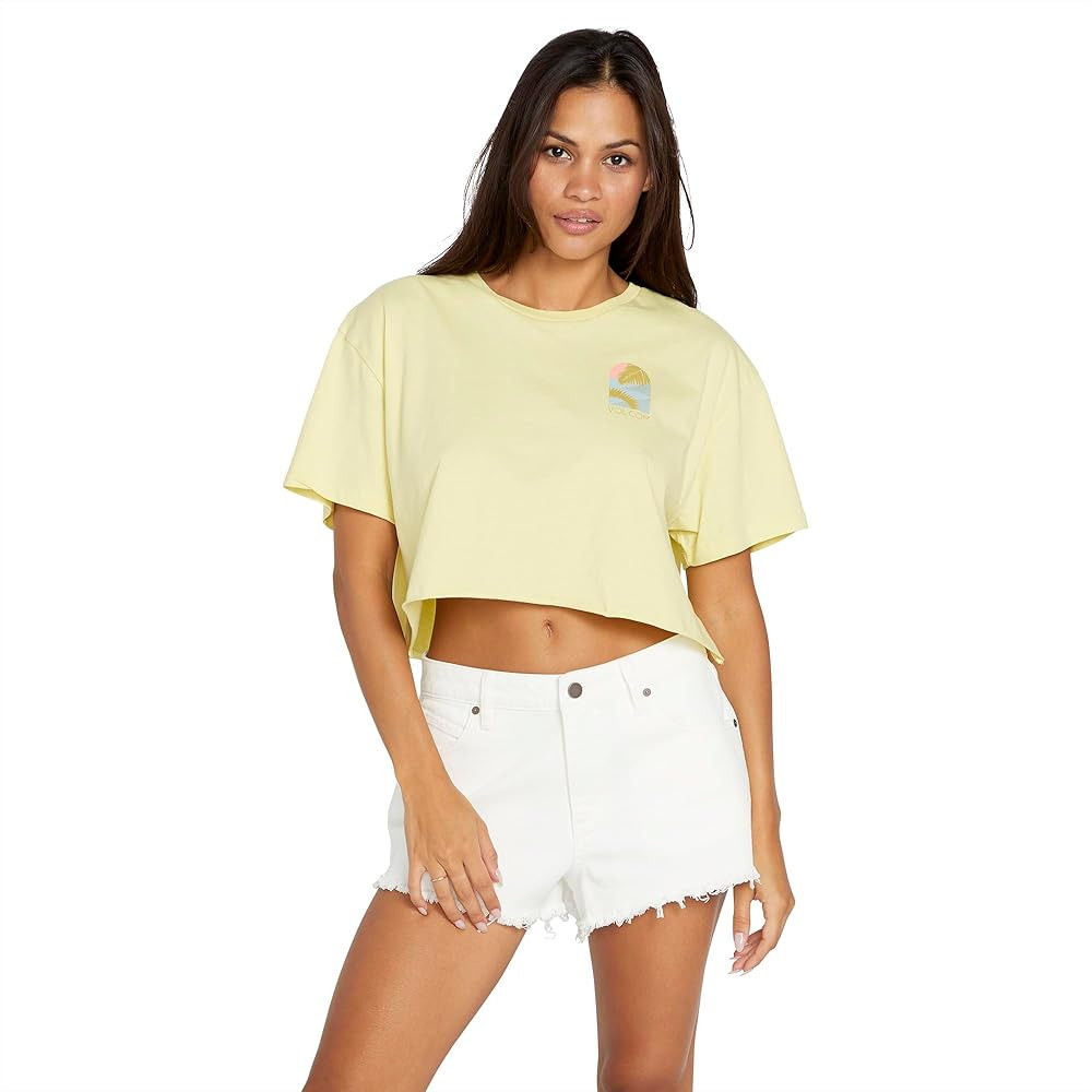 Volcom Women's Just a Trim Short Sleeve Crop Tee | Amazon (US)