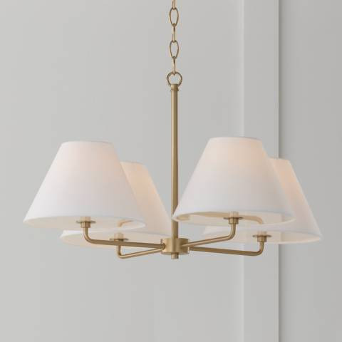 Capital Lighting Parson 4 Light Chandelier 39.25" Matte Brass | Lamps Plus