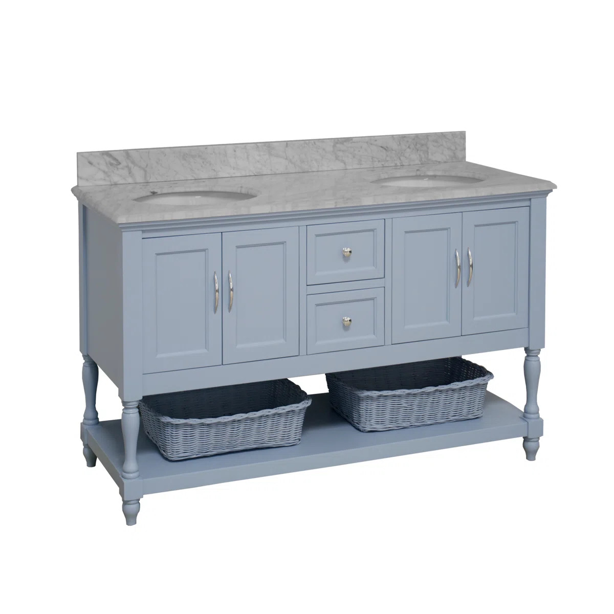 Hampton 60'' Double Bathroom Vanity with Top | Wayfair North America