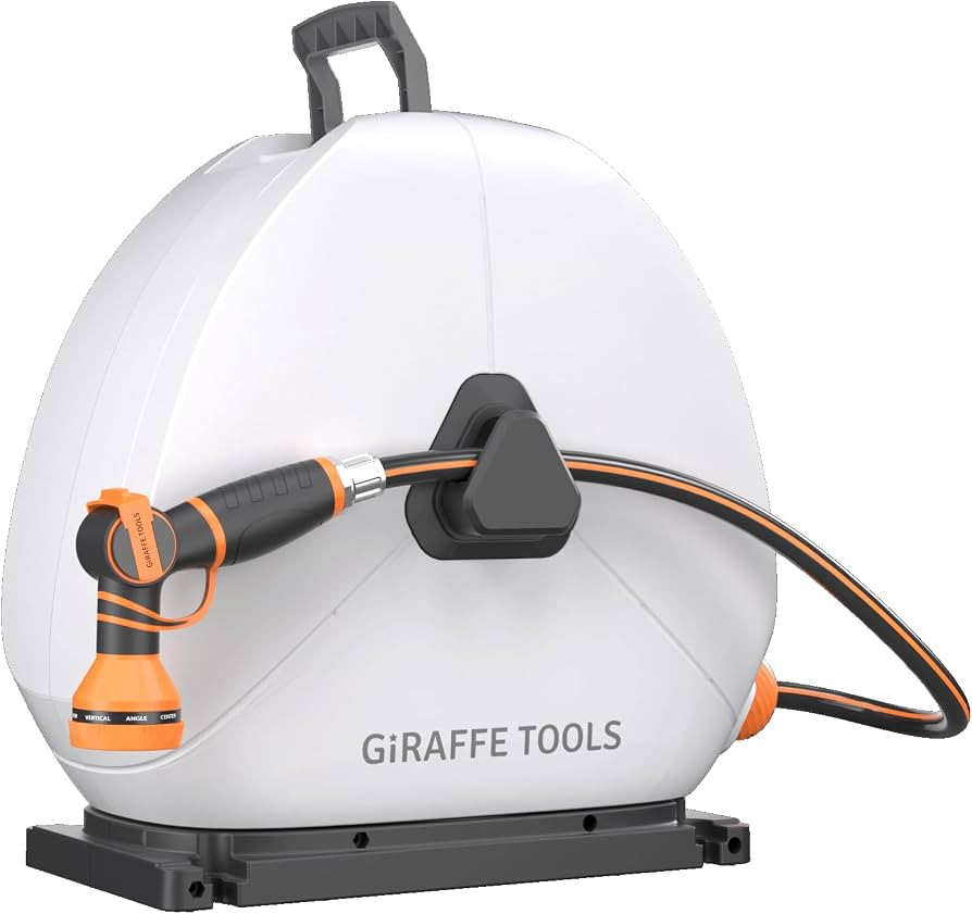 Giraffe Tools Retractable Heavy Duty Hose Reel,1/2" x 92FT Auto Rewind | Amazon (US)