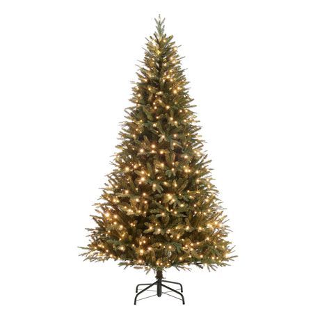 Holiday Time 7.5' Pre-lit Bristol Spruce Christmas Tree, Green | Walmart (CA)