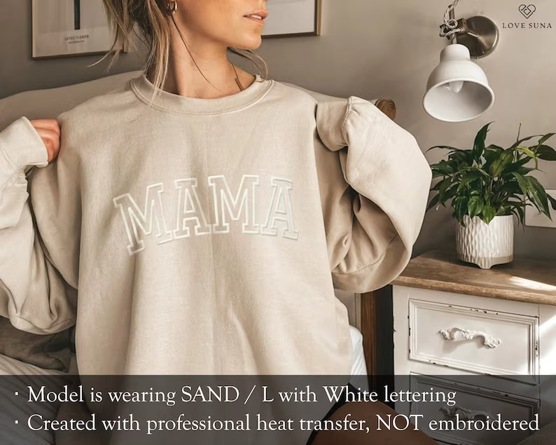 Personalized Mama Sweatshirt With Kid Names on Sleeve Mothers - Etsy | Etsy (US)