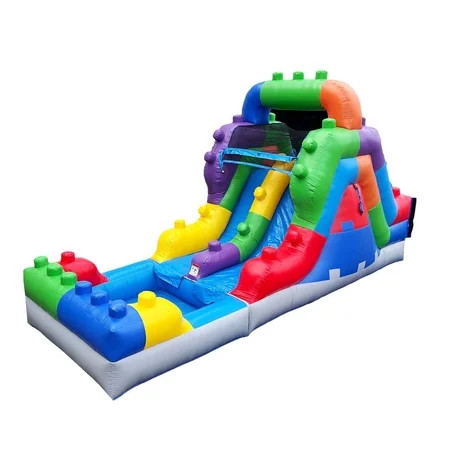 HeroKiddo 12' Tall Dual Lane Inflatable Water Slide with Pool, Commercial Grade PVC Vinyl, for Kids and Adults | Walmart (US)