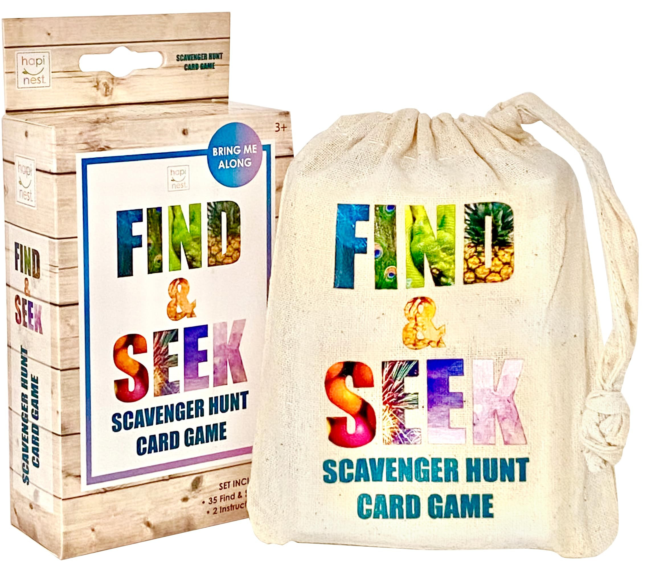 Hapinest Find and Seek Scavenger Hunt Card Game, Indoor Outdoor Activities for Kids Toddler & Fam... | Amazon (US)