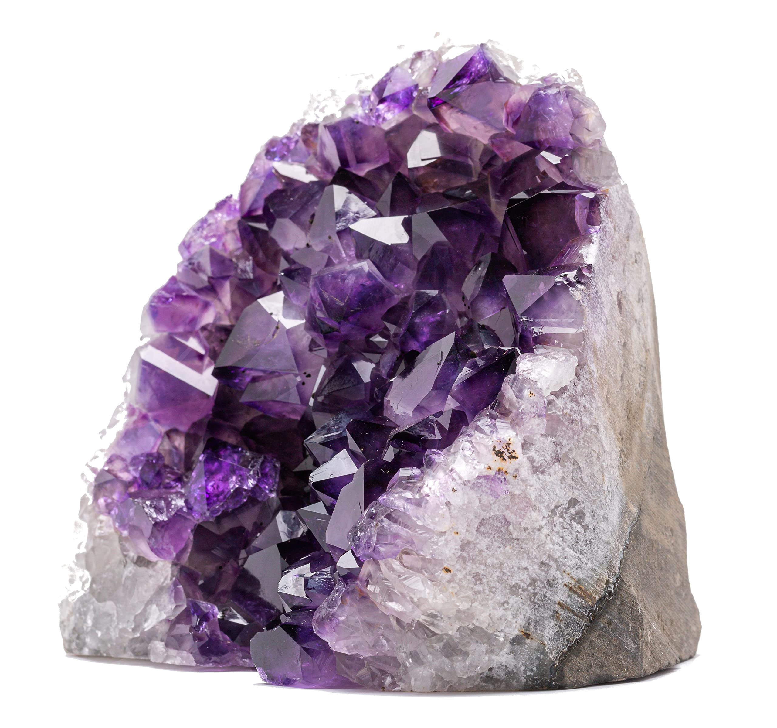Natural Amethyst Cluster (1.5–2 lb) – 4–6” Raw Amethyst Geode from Uruguay – Deep Purpl... | Amazon (US)