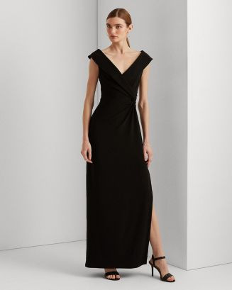 Ralph Lauren V-Neck Column Gown  | Bloomingdale's Women Dresses Evening & Formal Gowns | Bloomingdale's (US)