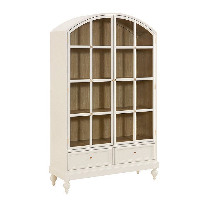 Bloom Arched Glass Door Cabinet with 2 Drawers | Ballard Designs, Inc.
