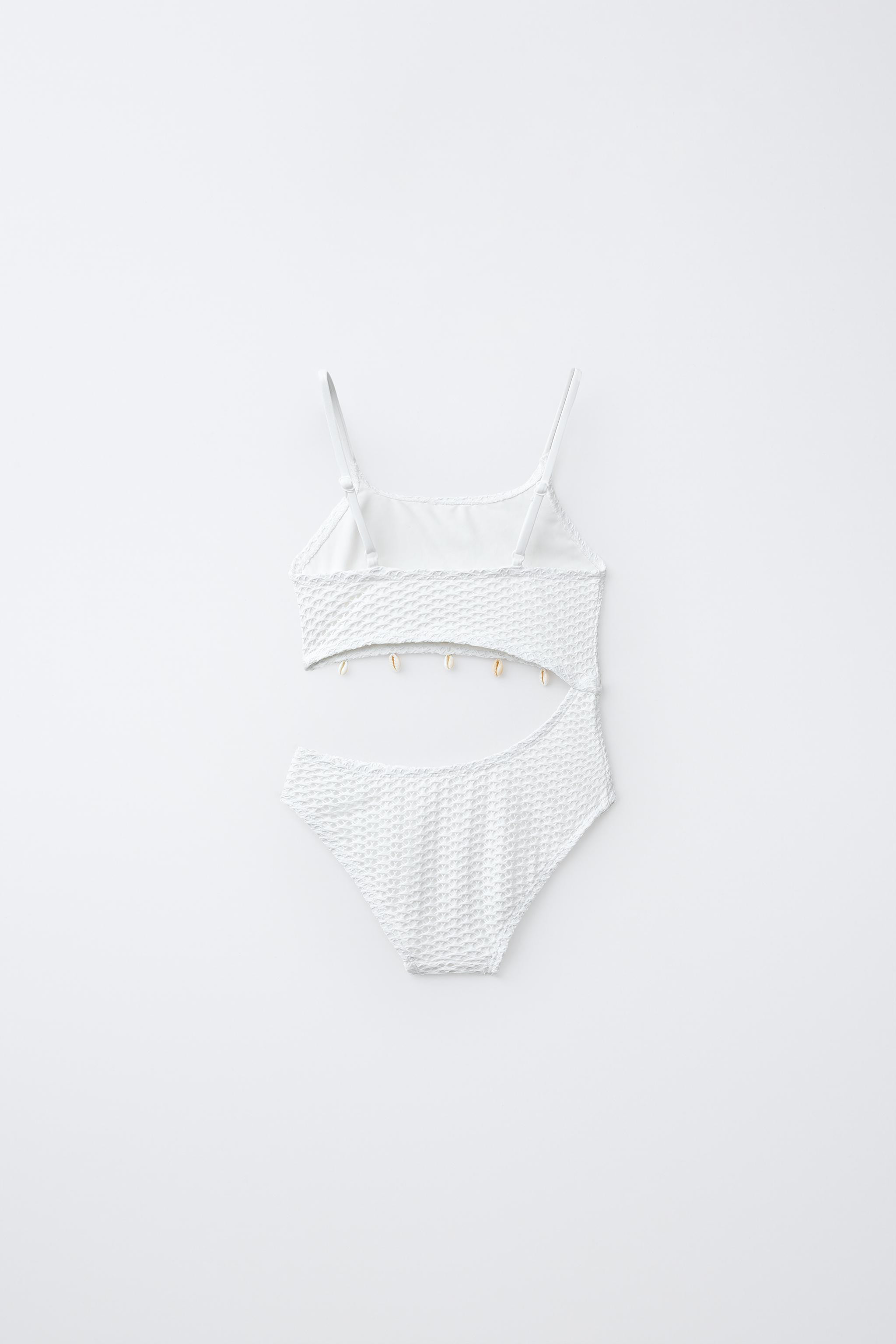 6-14 YEARS/ CROCHET CUT OUT SHELL SWIMSUIT | Zara US