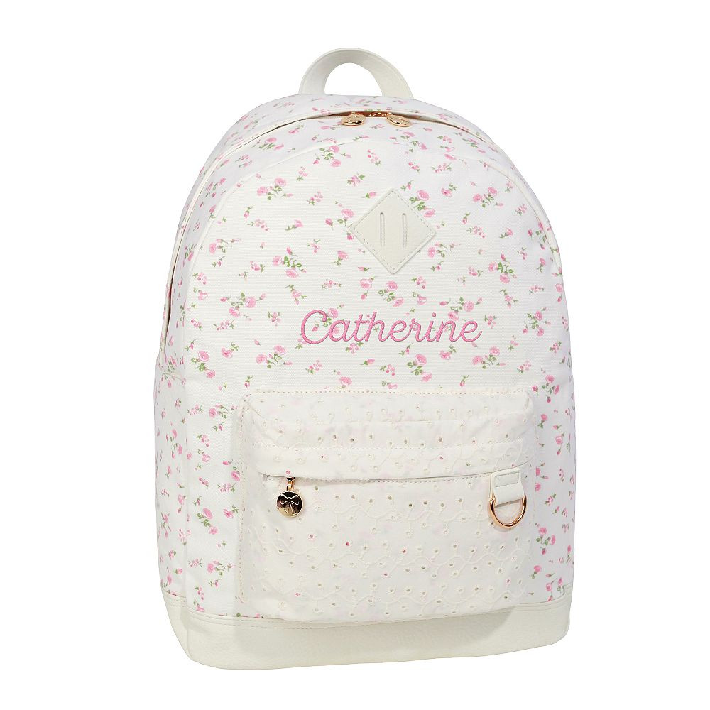 Northfield LoveShackFancy Pink Ditsy Crochet Backpack | Pottery Barn Teen