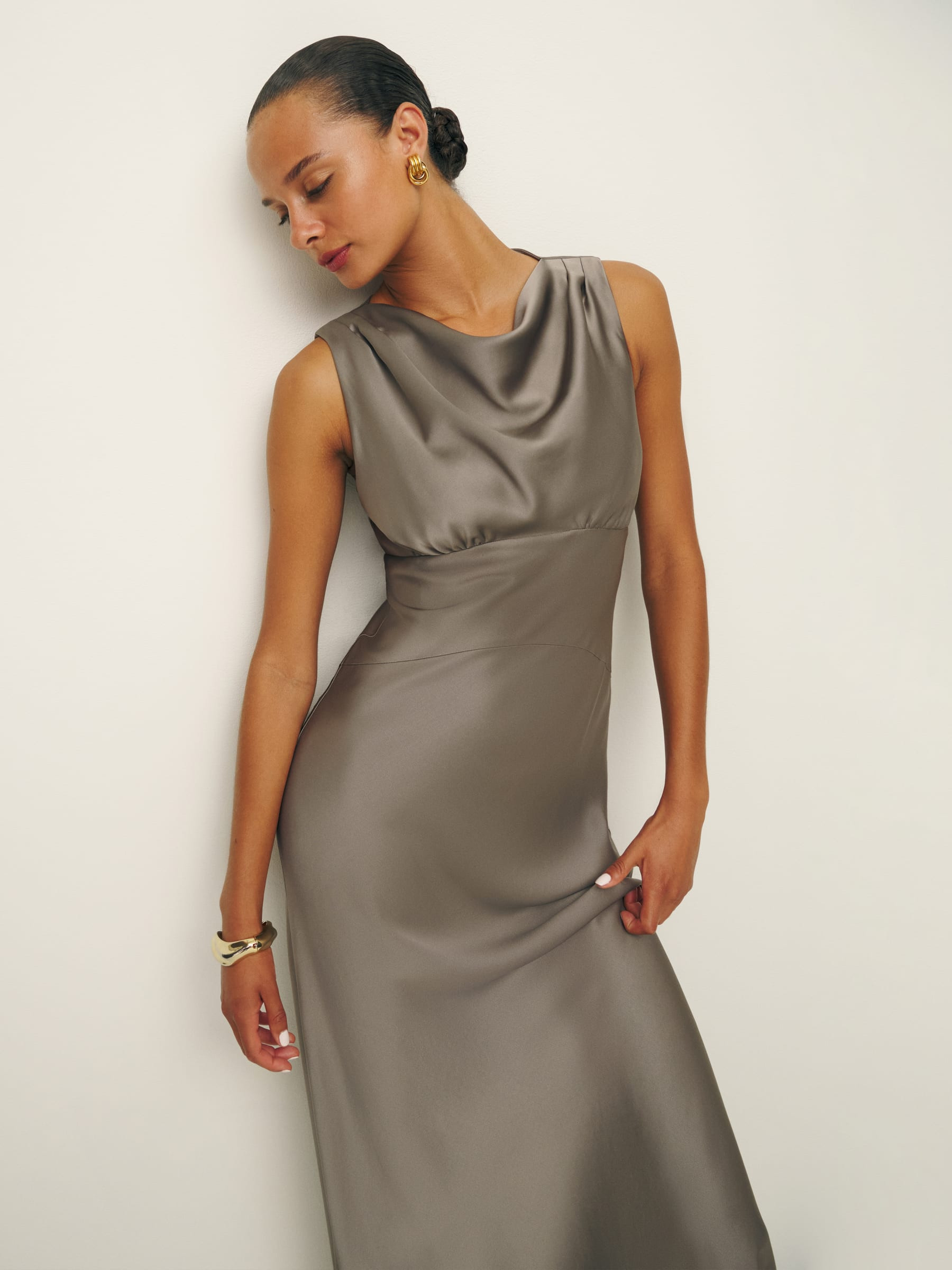 Dessa Satin Dress | Reformation (Global)
