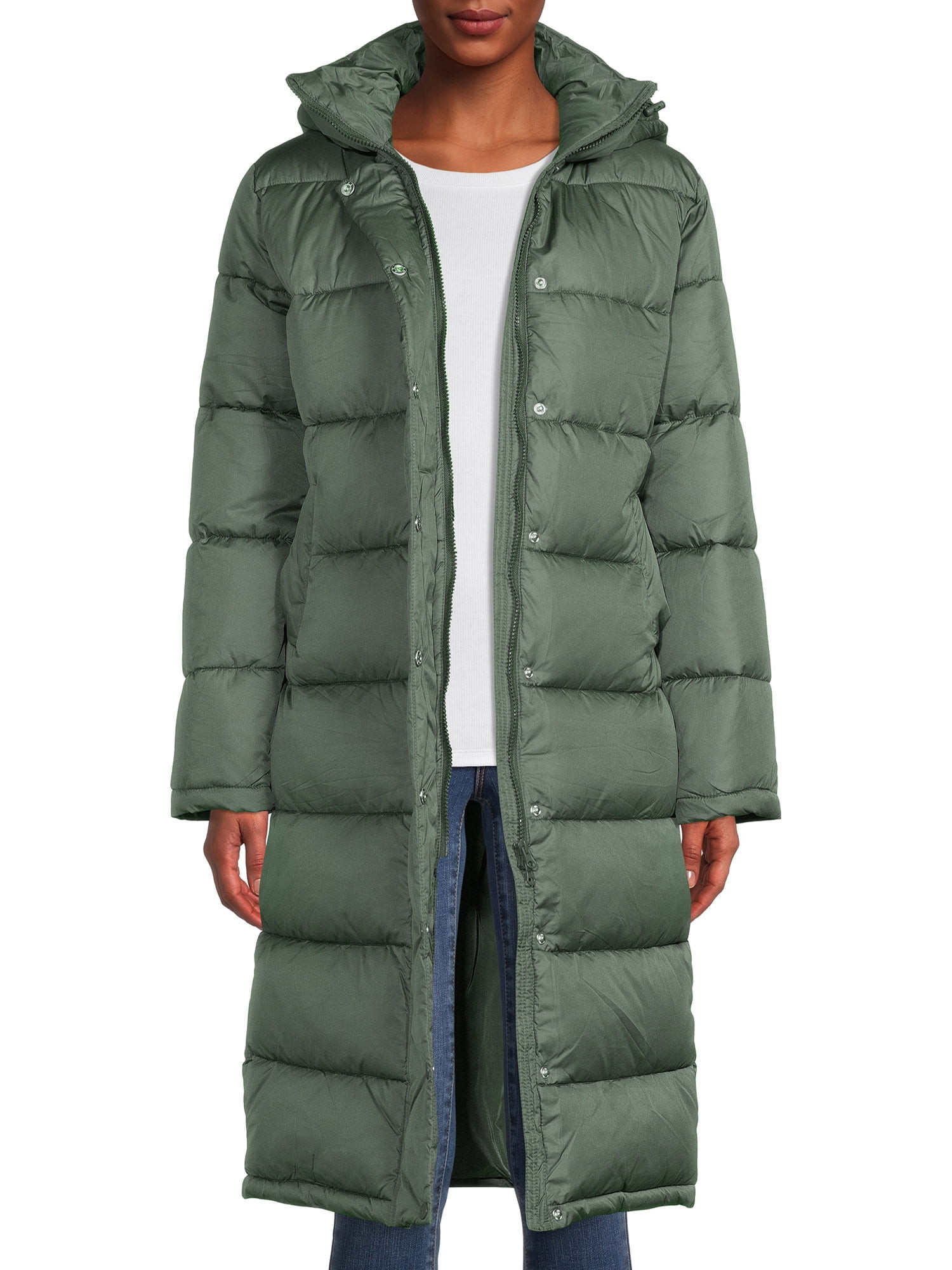 Mark Alan Women's Long Puffer Coat with Detachable Hood - Walmart.com | Walmart (US)