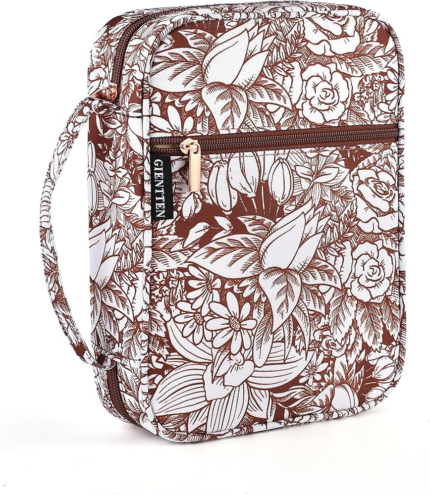 Bible Cover for Women with Flowers Printing, Bible Case,Bible Bag, Study Bible Case,Covers for Bi... | Amazon (US)