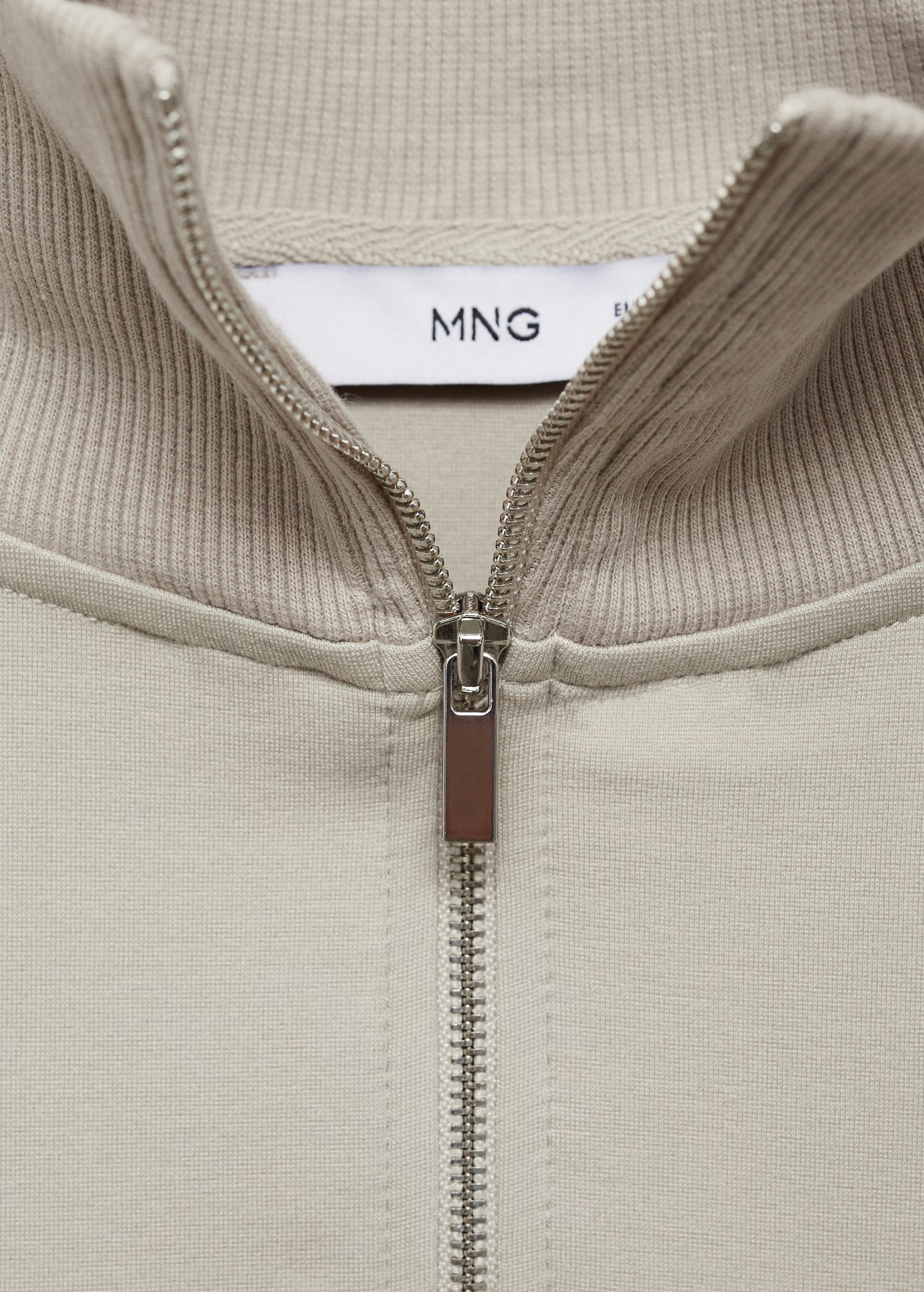 Zipper high collar sweater | MANGO (US)