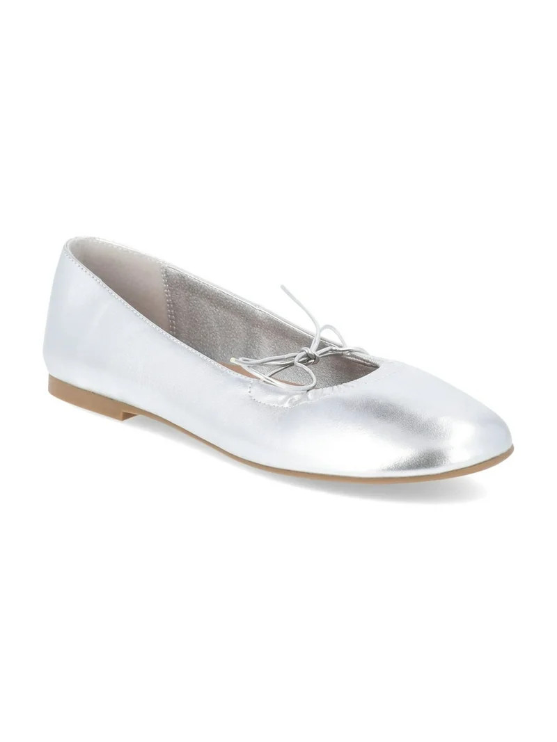 No Boundaries Women's Bow Mary Jane Ballet Flats | Walmart (US)