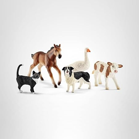 Schleich Farm World - 5PC Realistic Farm Animal Figurines for Boys and Girls - Realistic Barn Ani... | Amazon (US)