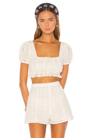 Lovers + Friends Leah Top in White from Revolve.com | Revolve Clothing (Global)