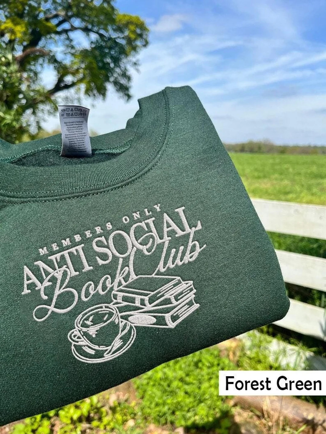 Embroidered Book Club Shirt, Reading Teacher Tee, Teacher Gift, Bookish Shirt, Book Lover Sweatsh... | Etsy (US)