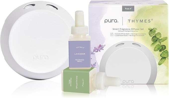 Thymes x Pura 4 - Smart Home Fragrance Diffuser Kit - Includes 1 Pura Diffuser + 2 Fragrance Refi... | Amazon (US)