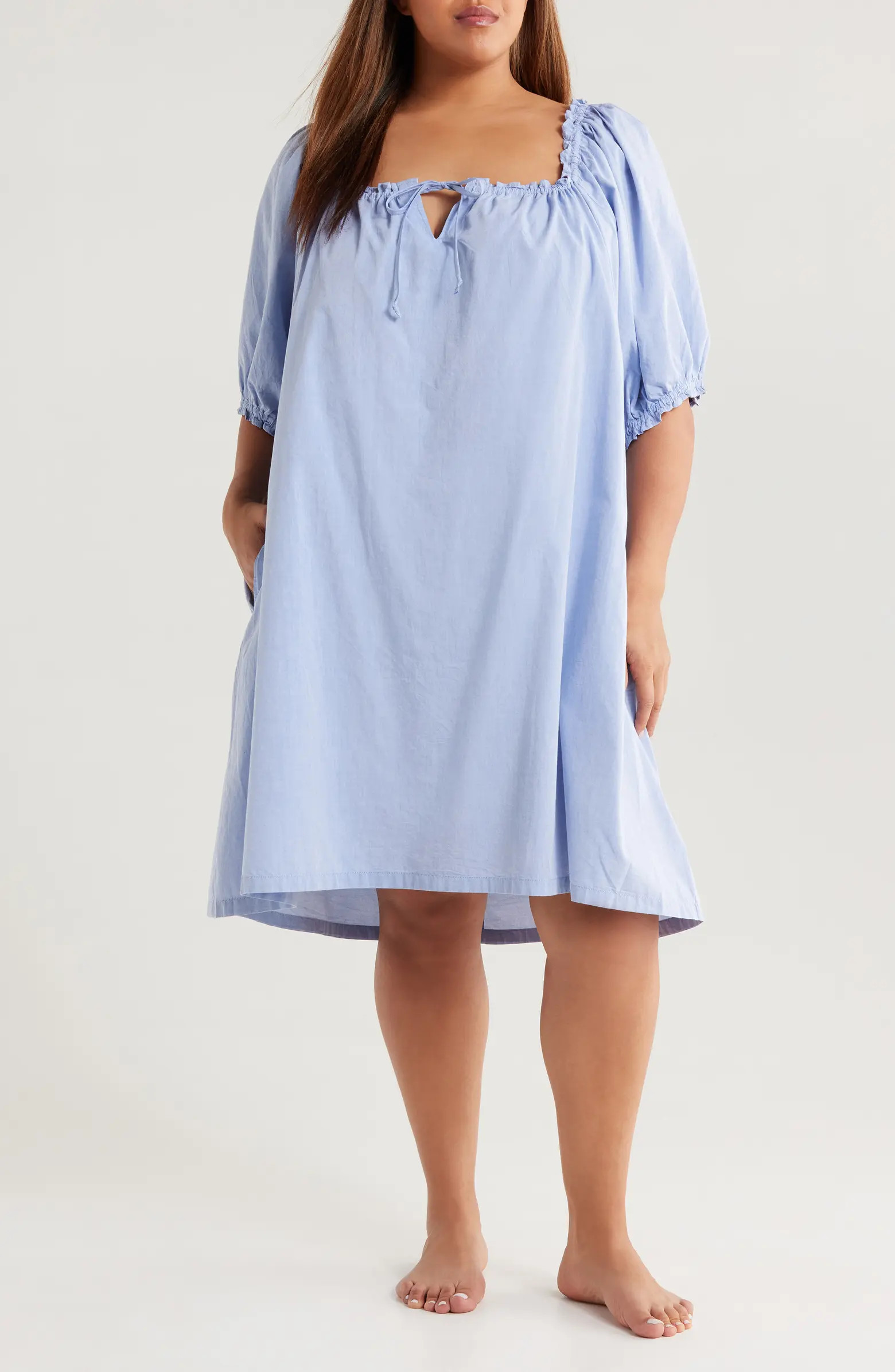 Tie Front Cotton Nightgown | Nordstrom