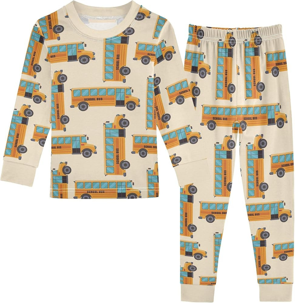 Pajama Sets Long Sleeve Top with Pants Cotton Soft Sleepwear 2 Piece Pjs Set | Amazon (US)