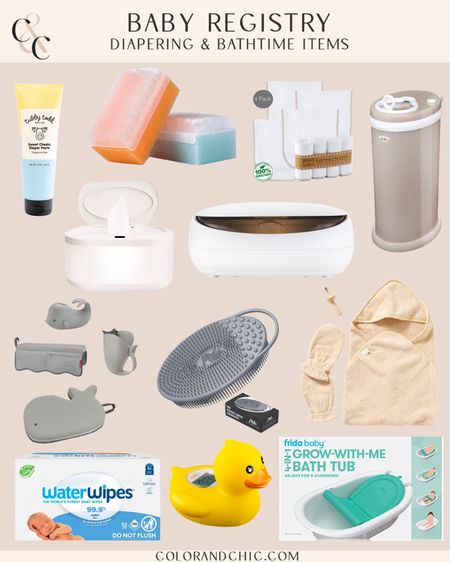 Diapering and bathtime necessities I had on my baby registry! I love the idea of a wipe warmer, the duck thermometer, and ubbi trash pail! 

#LTKbaby #LTKbump #LTKstyletip