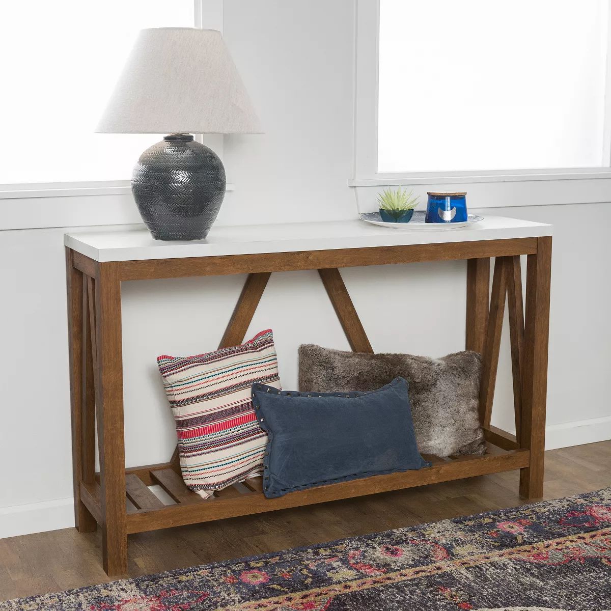 Taylen A Frame Farmhouse Entryway Console Table - Saracina Home | Target